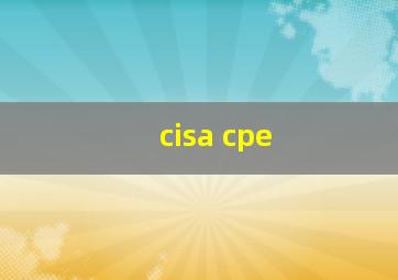 cisa cpe